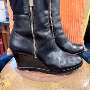 Michael Kors Black Wedge Ankle Boots